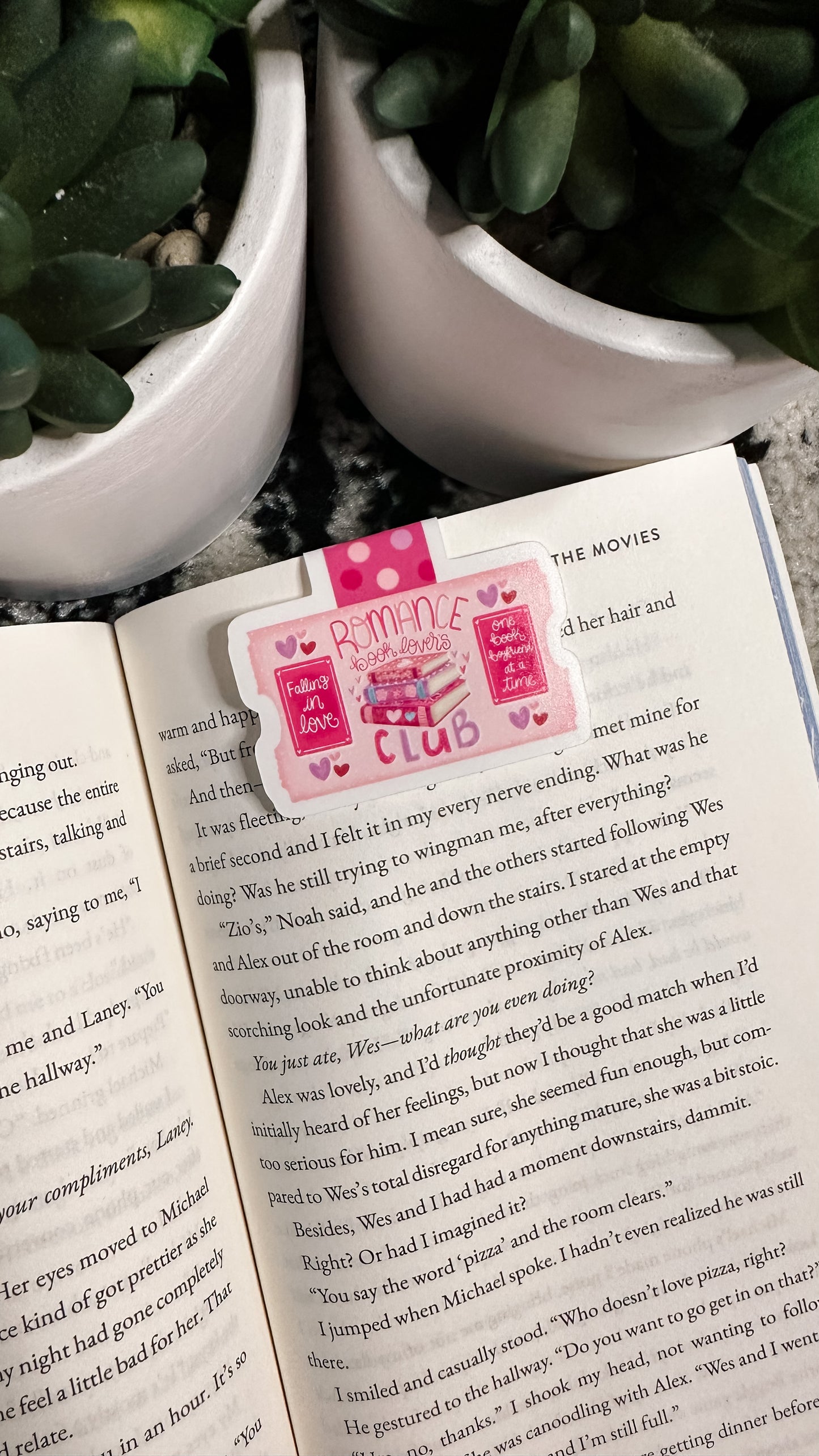 Romance book lovers club ticket magnetic bookmark