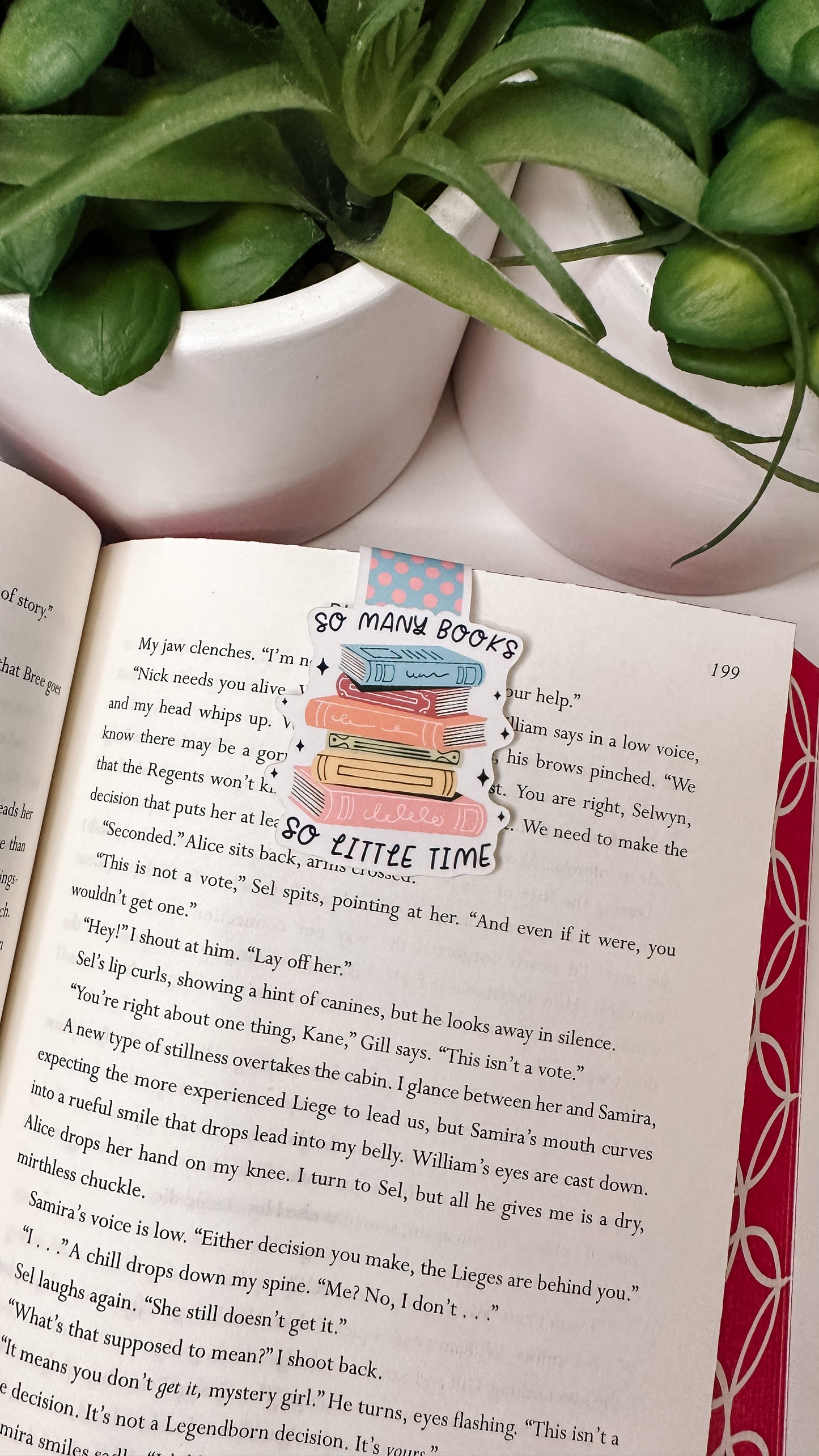 So many books so little time magnetic bookmark