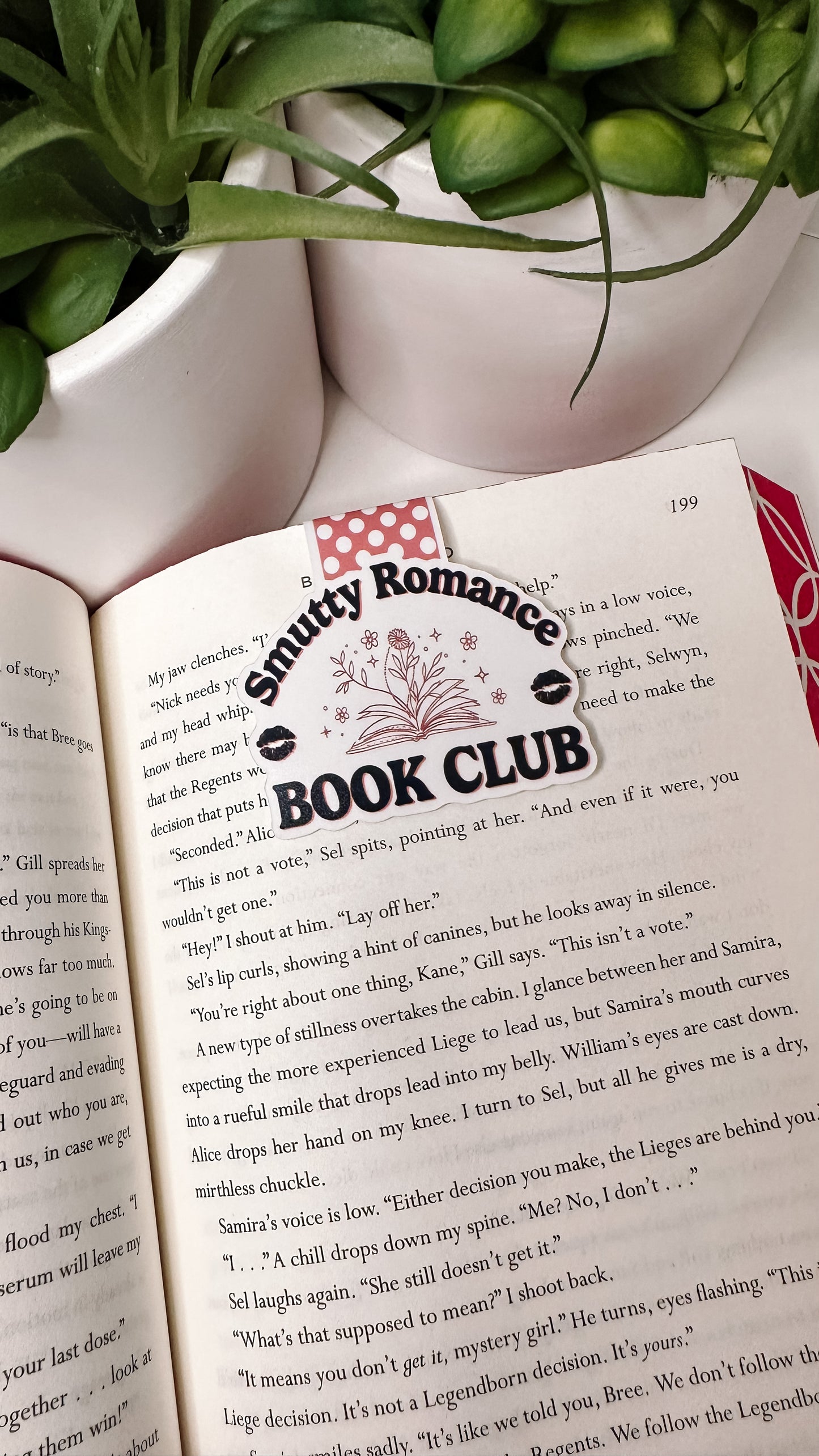 Smutty romance book club magnetic bookmark