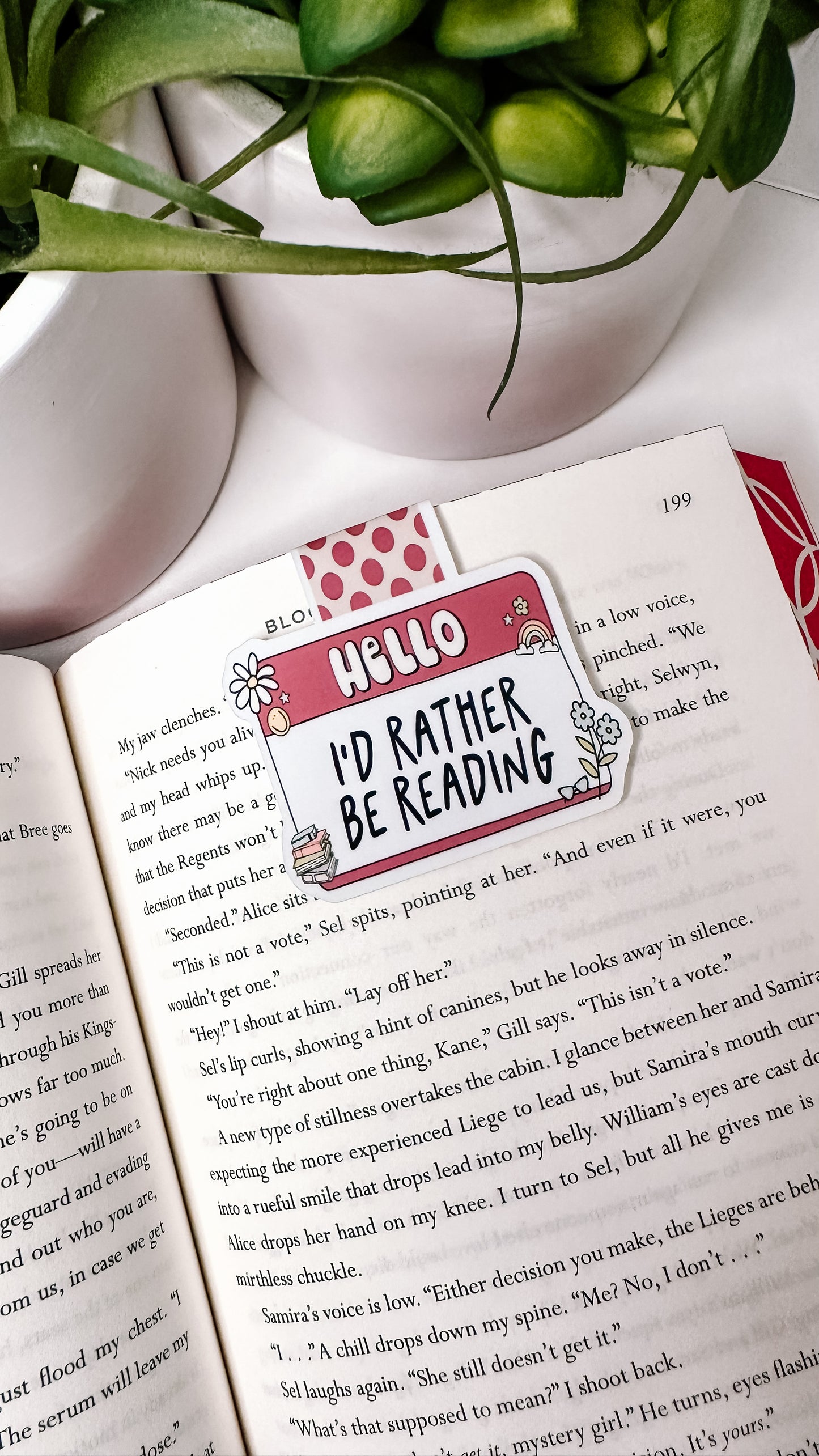 I’d rather be reading magnetic bookmark