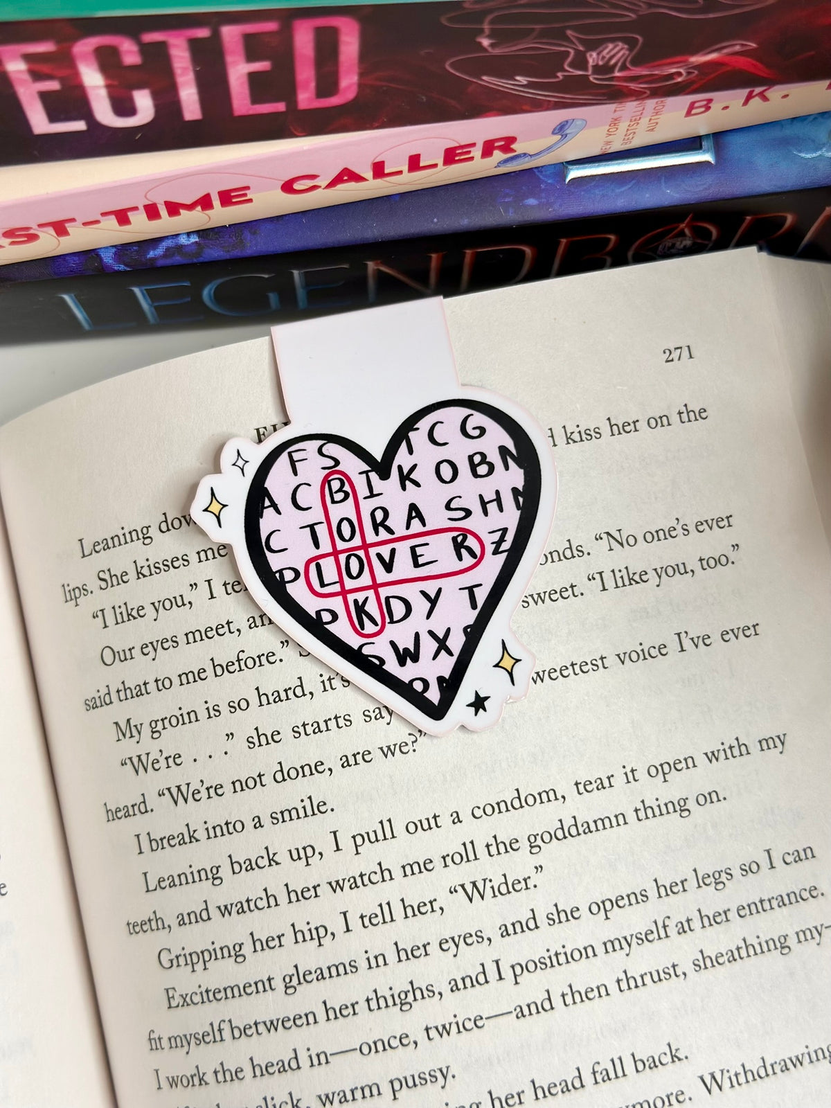Book Lover Crossword Puzzle Magnetic Bookmark