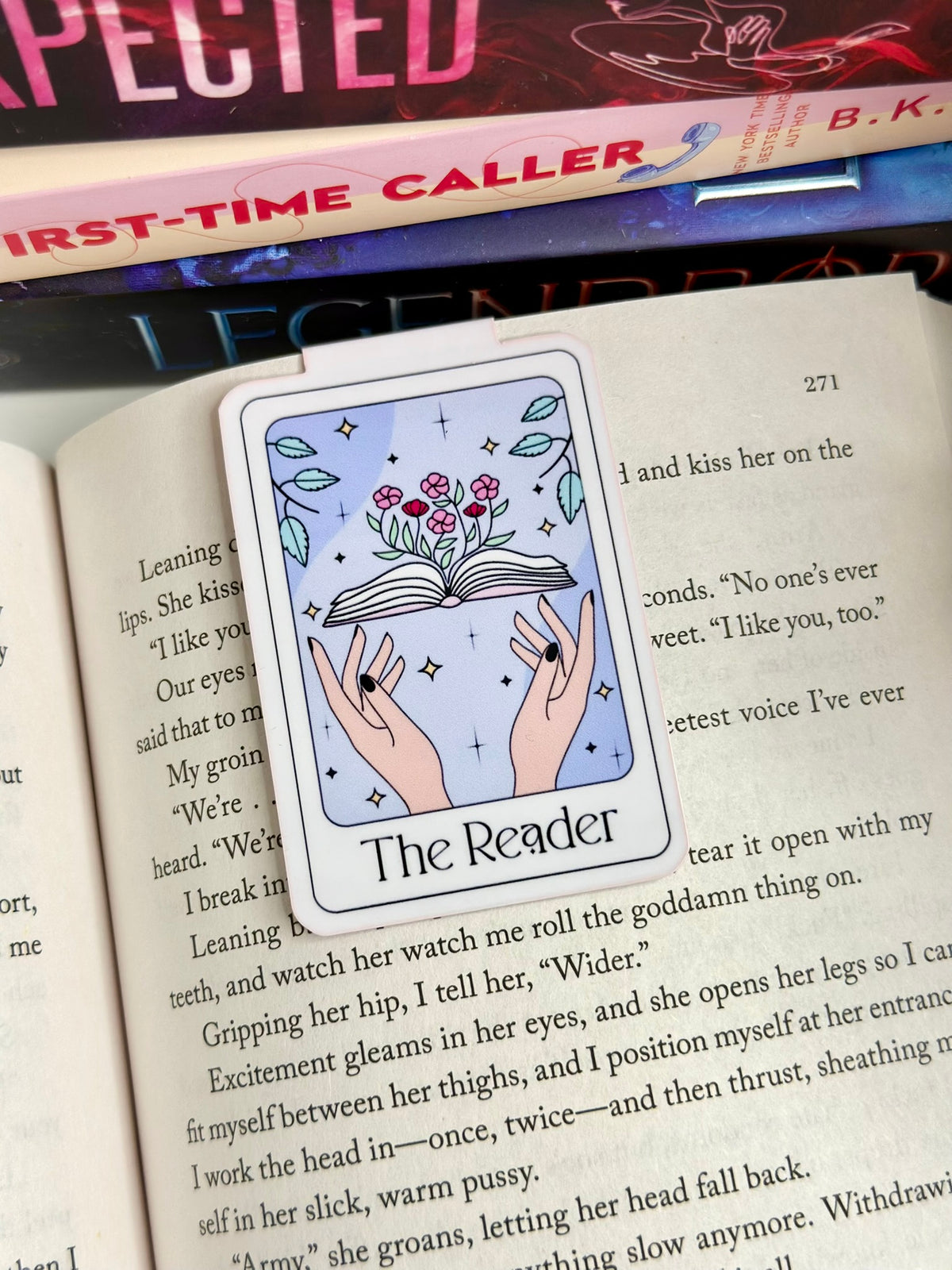 Book Lover Tarot Card Magnetic Bookmark
