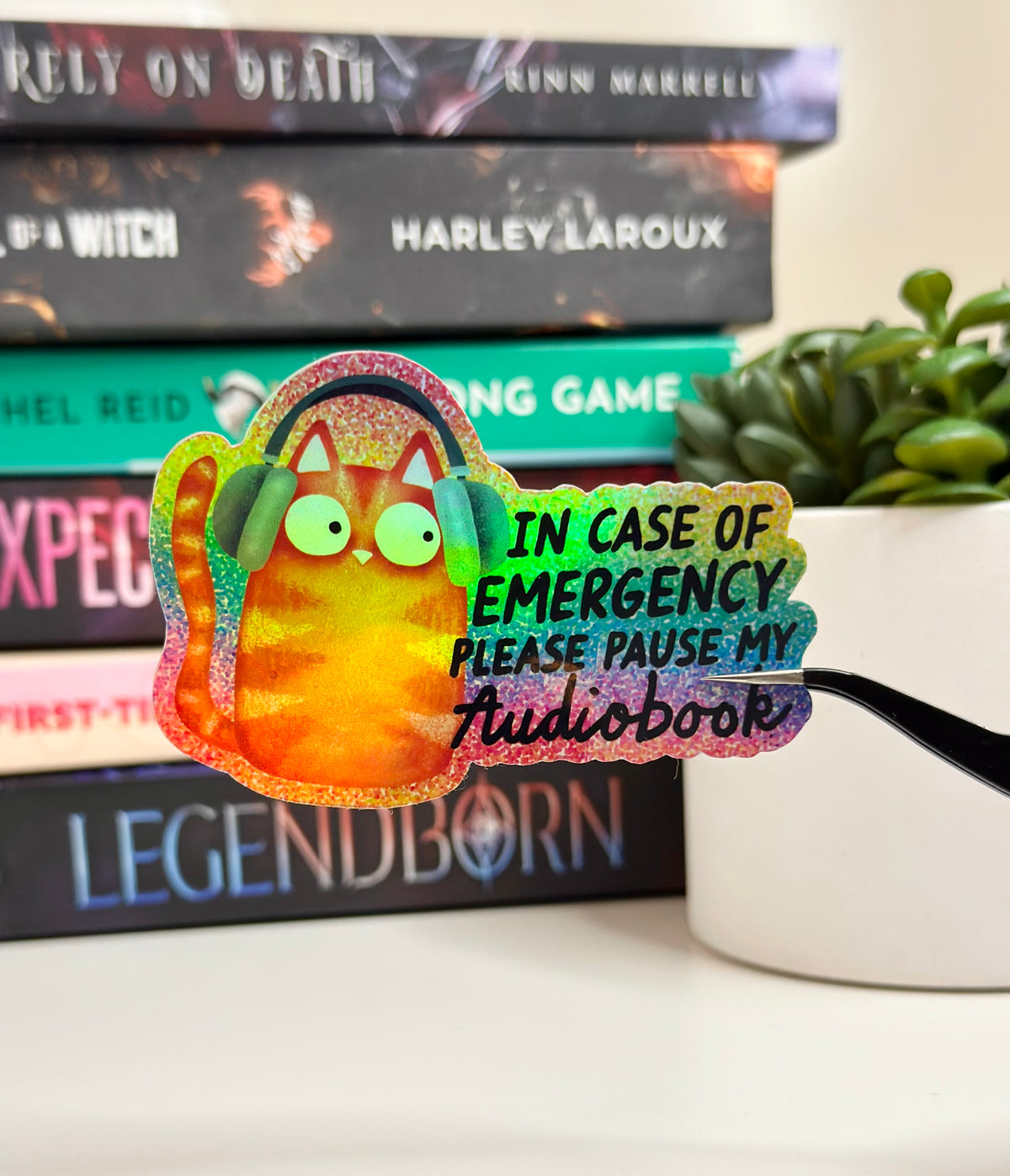 Pause My Audiobook Funny Relatable Sticker