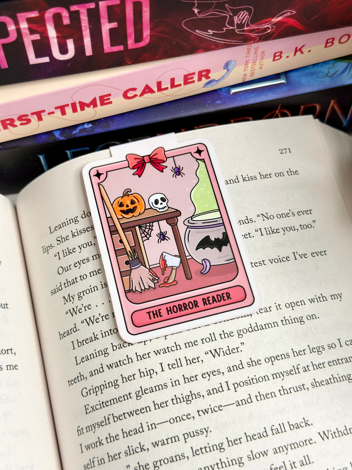 The Horror Reader Tarot Card Magnetic Bookmarks