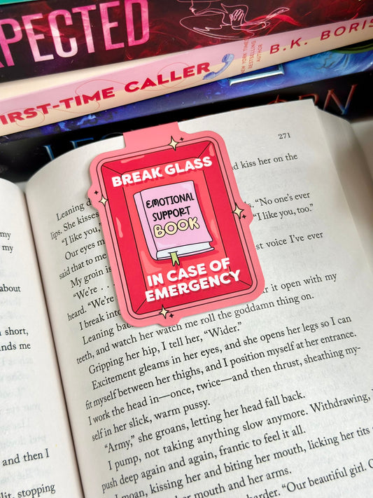 Emotional Support Book Magnetic Bookmark