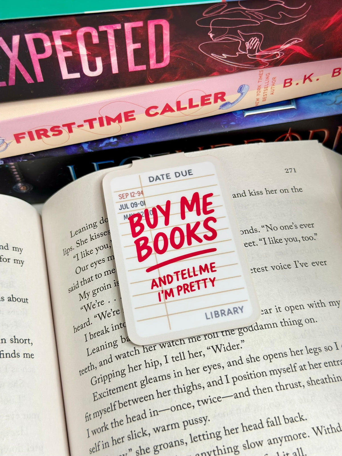 Buy Me Books and Tell Me I'm Pretty Magnetic Bookmark