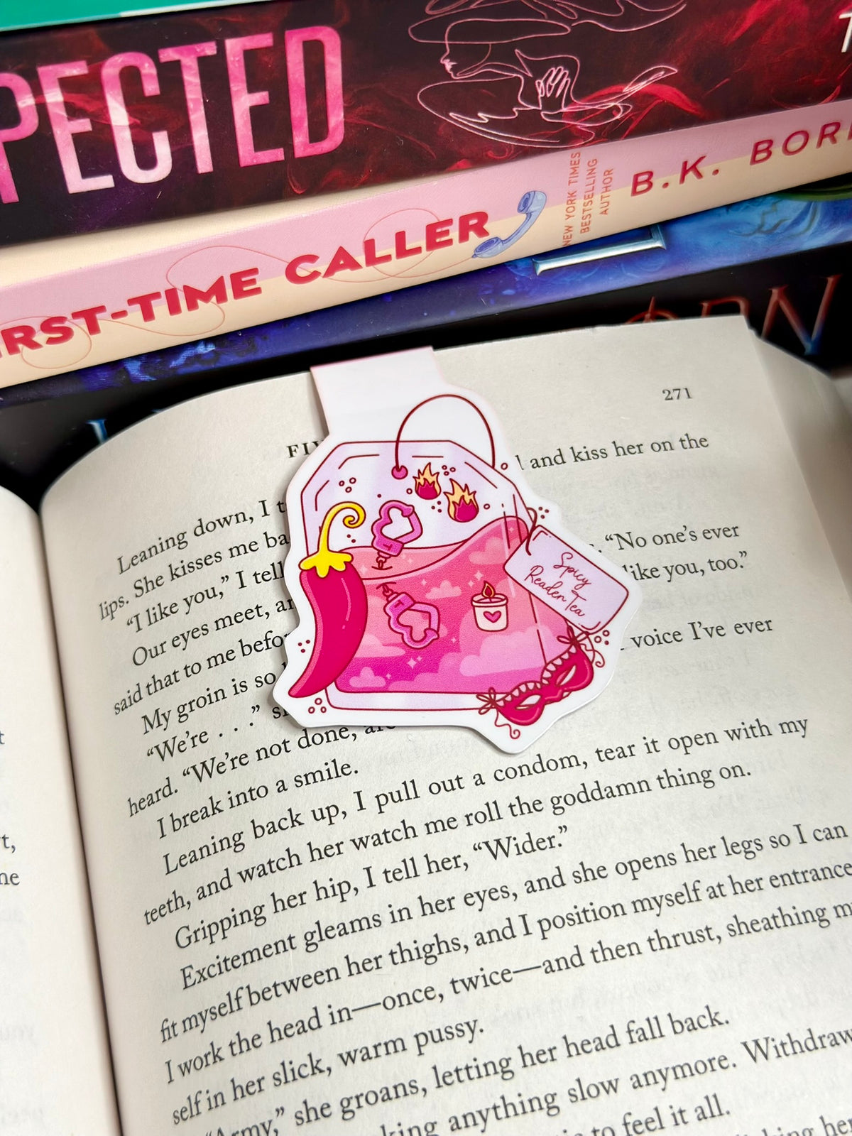 Spicy Reader Tea Bag Magnetic Bookmark